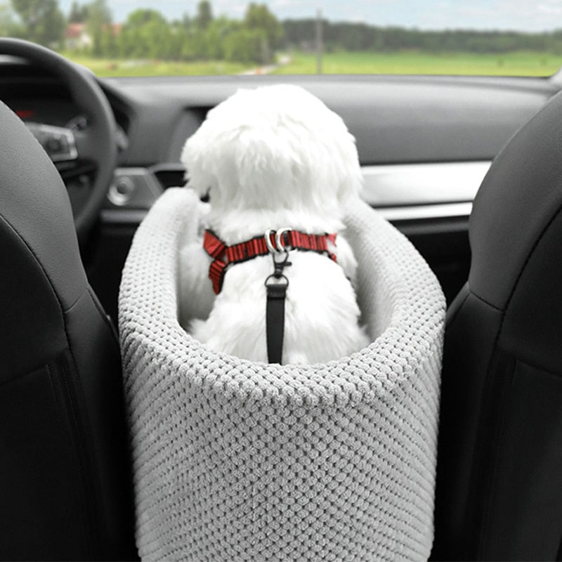 Portable Pet Dog Car Seat Central Control Nonslip Dog Carriers Safe Car Armrest Box Booster Kennel Bed For Small Cat Dog Travel