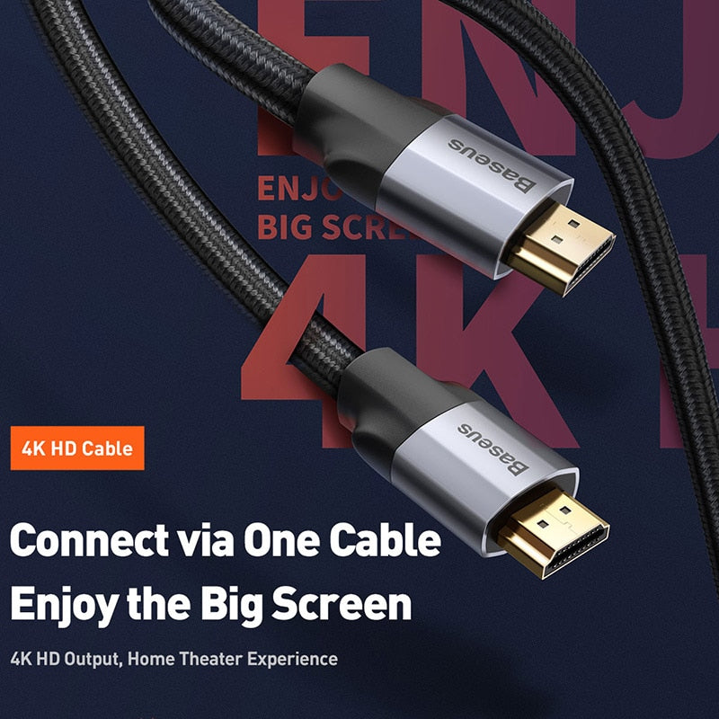 Baseus HDMI-kompatibel Kabel 4K 60HZ 4K HD zu 4K HD verlängerung Splitter Kabel für TV Schalter Projektor Laptop Büro Video Kabel