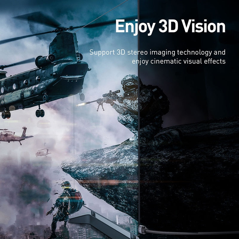 Baseus HDMI-kompatibel Kabel 4K 60HZ 4K HD zu 4K HD verlängerung Splitter Kabel für TV Schalter Projektor Laptop Büro Video Kabel