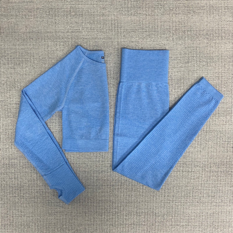 Nahtlose frauen yoga fitness sport anzüge Gym Kleidung frauen Fitness Sport Yoga Yoga Sport Bh + Leggings shorts + kurze ärmel