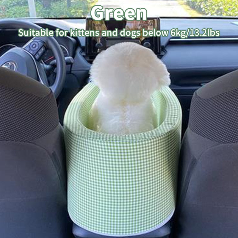 Portable Pet Dog Car Seat Central Control Nonslip Dog Carriers Safe Car Armrest Box Booster Kennel Bed For Small Cat Dog Travel