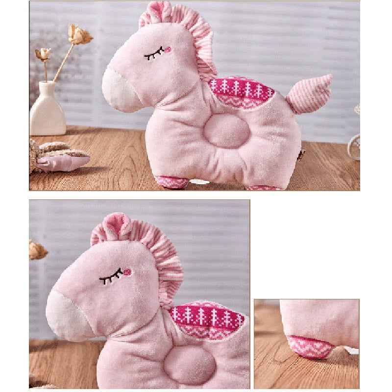 1 Stück Baby-Kissen für Neugeborene, schönes Tiermuster, Baby-Form-Kissen, Anti-Rollover, Baby-Kopfstütze, Kissenpolster, Pflege-Schlafunterstützung