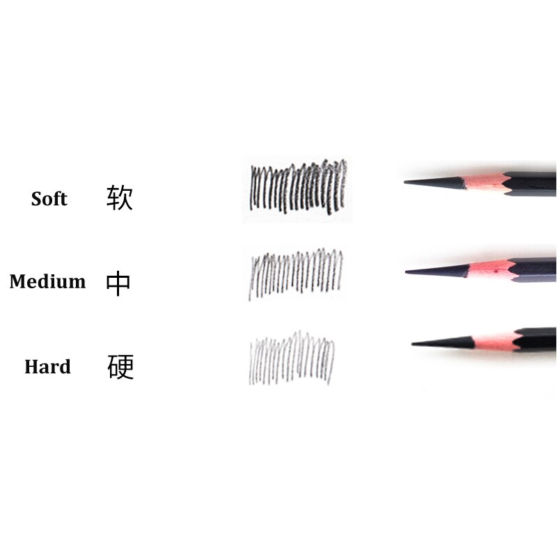 Maries Skizzen-Kohlestift, weich, mittelhart, schwarz, zum Skizzieren, Zeichnen, Malen, Büro, Schule, Schreibwaren, Künstlerbedarf