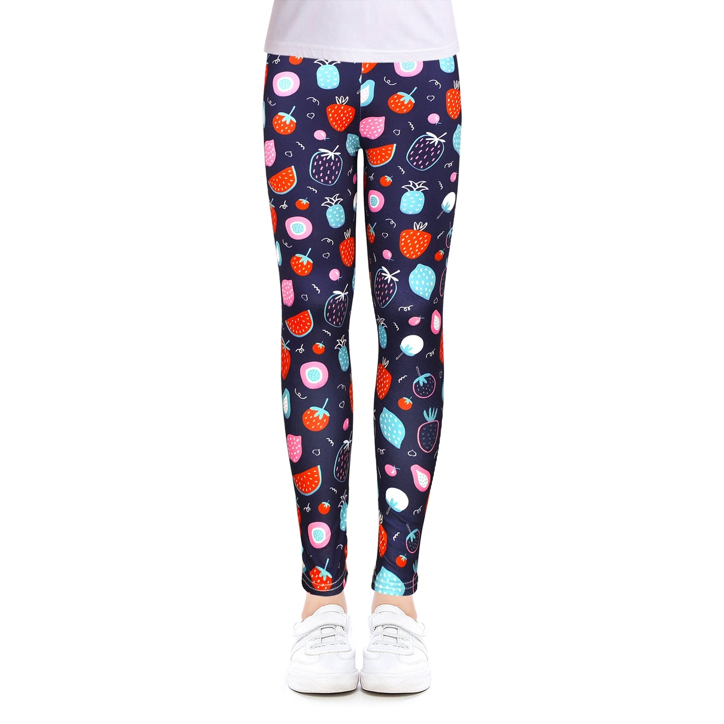 Leggings für Mädchen für Outdoor-Reisen, Kleidung für Mädchen, Hosen für Schüler, Freizeitkleidung, anpassbar, stilvoller Computerdruck, für 4–13 Jahre