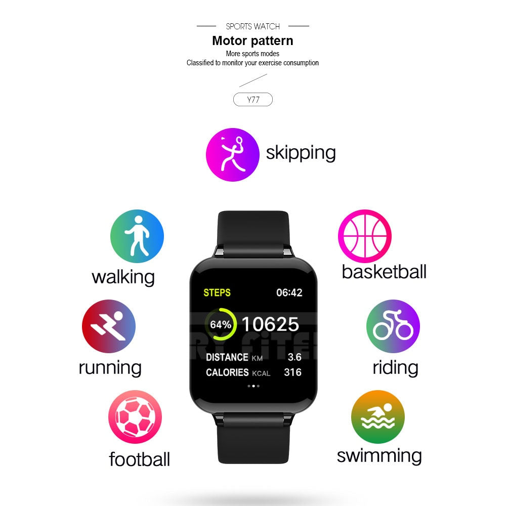 VERYFiTEK B57 Smart Watch Blood Pressure Oxygen Fitness Bracelet Watch Heart Rate Monitor IP67 Men Women Sport Smartwatch B57