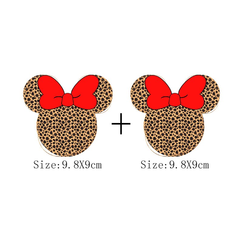 Leopard Print Flower Sticker On Clothes DIY Thermal Stickers For T-Shirts Fashion Girls Patch On Clothing Iron On Transfer Patch