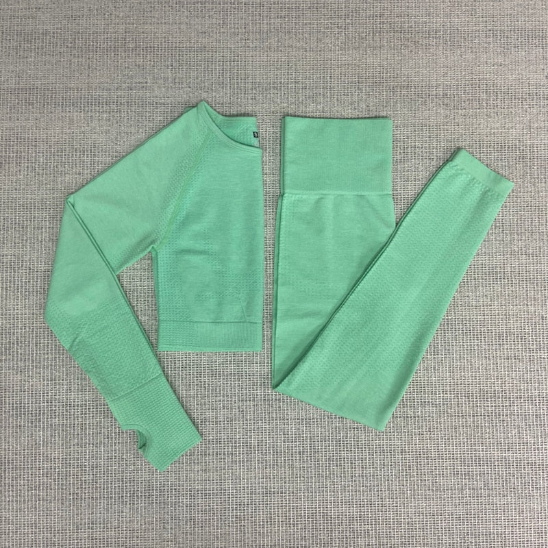 Nahtlose frauen yoga fitness sport anzüge Gym Kleidung frauen Fitness Sport Yoga Yoga Sport Bh + Leggings shorts + kurze ärmel