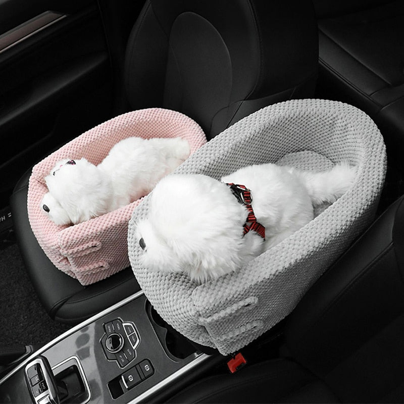 Portable Pet Dog Car Seat Central Control Nonslip Dog Carriers Safe Car Armrest Box Booster Kennel Bed For Small Cat Dog Travel