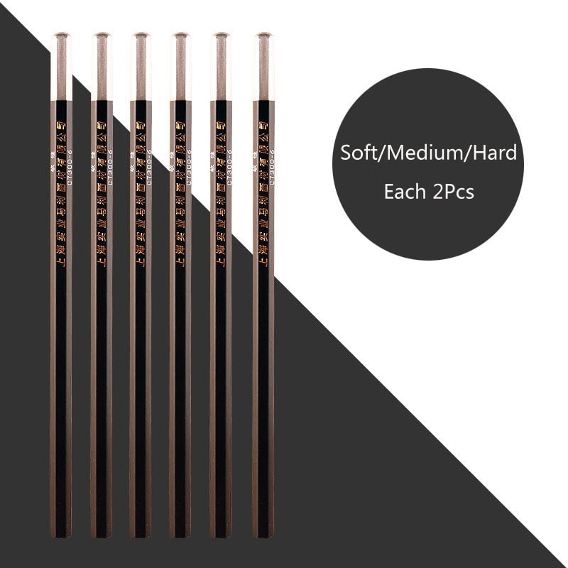 Maries Skizzen-Kohlestift, weich, mittelhart, schwarz, zum Skizzieren, Zeichnen, Malen, Büro, Schule, Schreibwaren, Künstlerbedarf