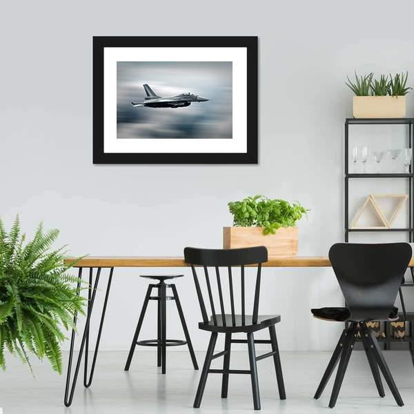 High Speed Military Airplane Canvas Wall Art-3 Horizontal-Gallery Wrap-25" x 16"-Tiaracle