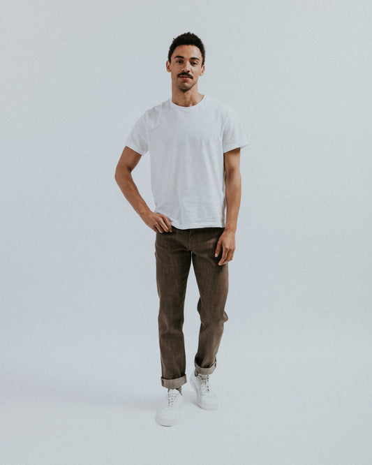 V-Fit, Anderson and Morgans - Brown Crosshatch Denim