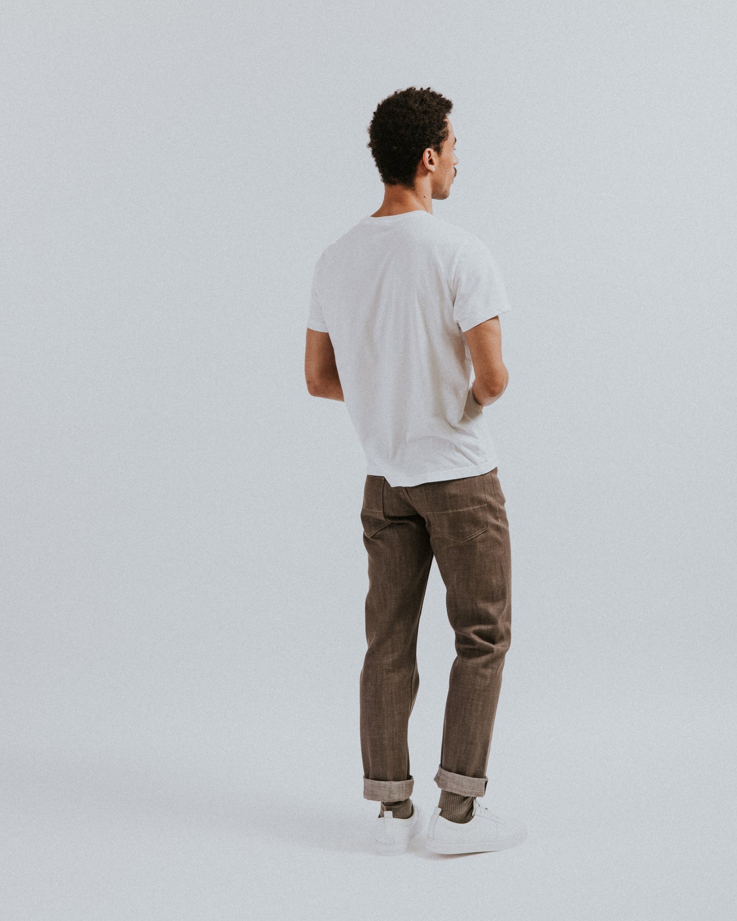 V-Fit, Anderson and Morgans - Brown Crosshatch Denim