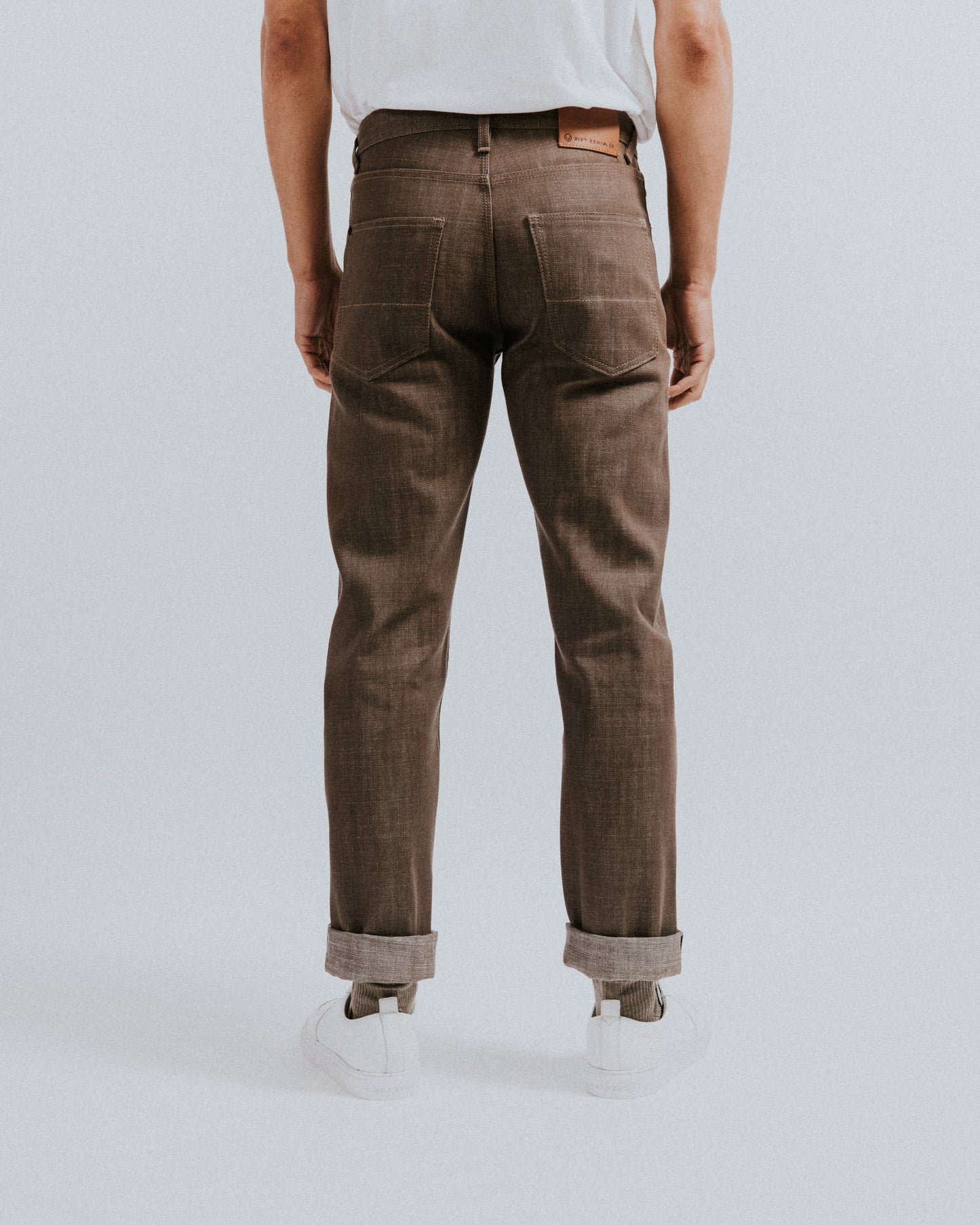 V-Fit, Anderson and Morgans - Brown Crosshatch Denim