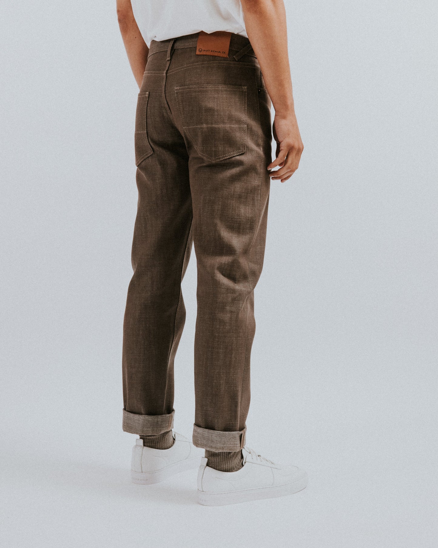 V-Fit, Anderson and Morgans - Brown Crosshatch Denim