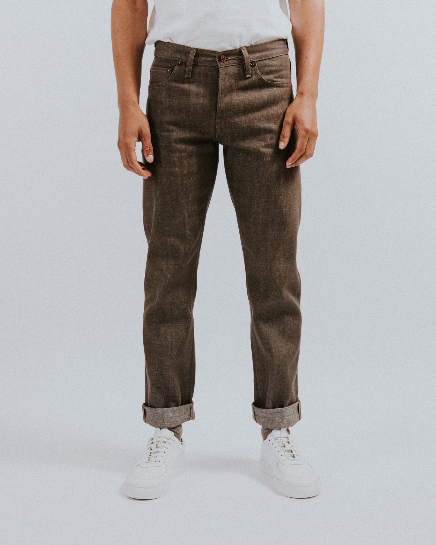 V-Fit, Anderson and Morgans - Brown Crosshatch Denim