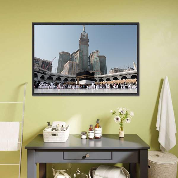 Kaaba At Daytime Canvas Wall Art-3 Horizontal-Gallery Wrap-25" x 16"-Tiaracle