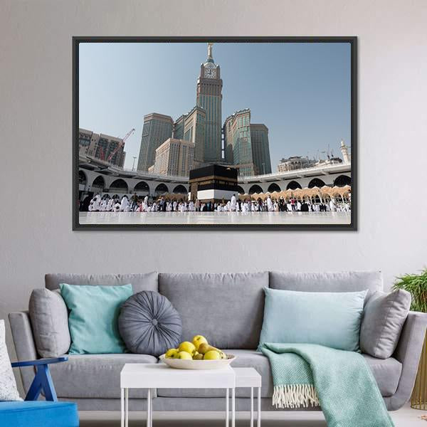 Kaaba At Daytime Canvas Wall Art-3 Horizontal-Gallery Wrap-25" x 16"-Tiaracle