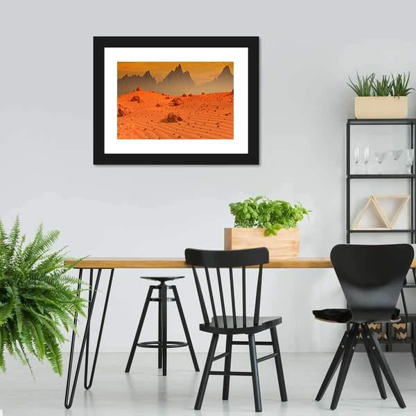 Landscape Of Mars Canvas Wall Art-3 Horizontal-Gallery Wrap-25" x 16"-Tiaracle