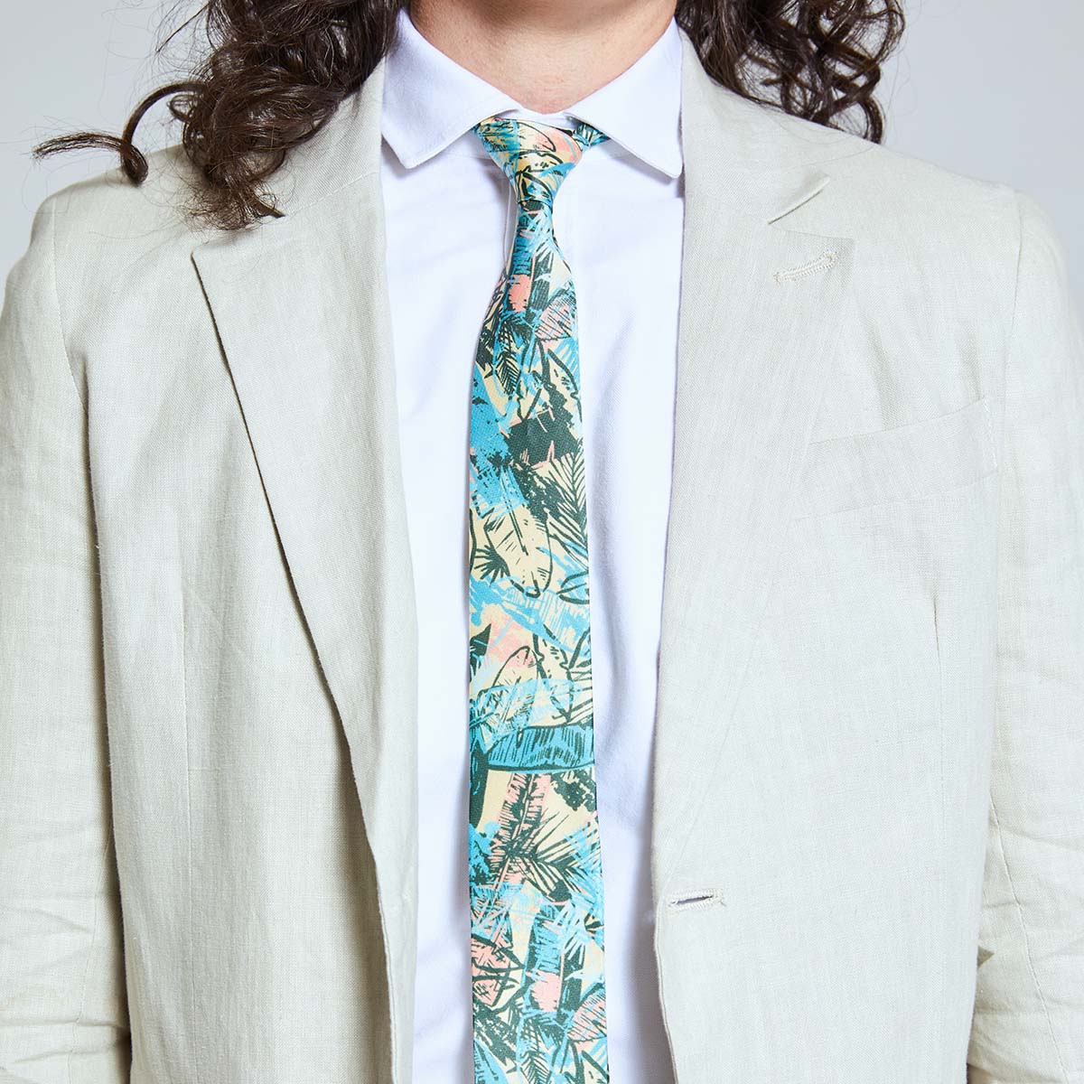 Gold Leaf Print Tie