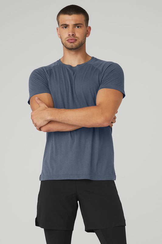 The Triumph Crew Neck Tee - Bluestone