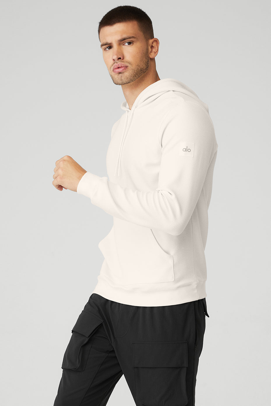 Micro Waffle Fast Break Hoodie - Ivory