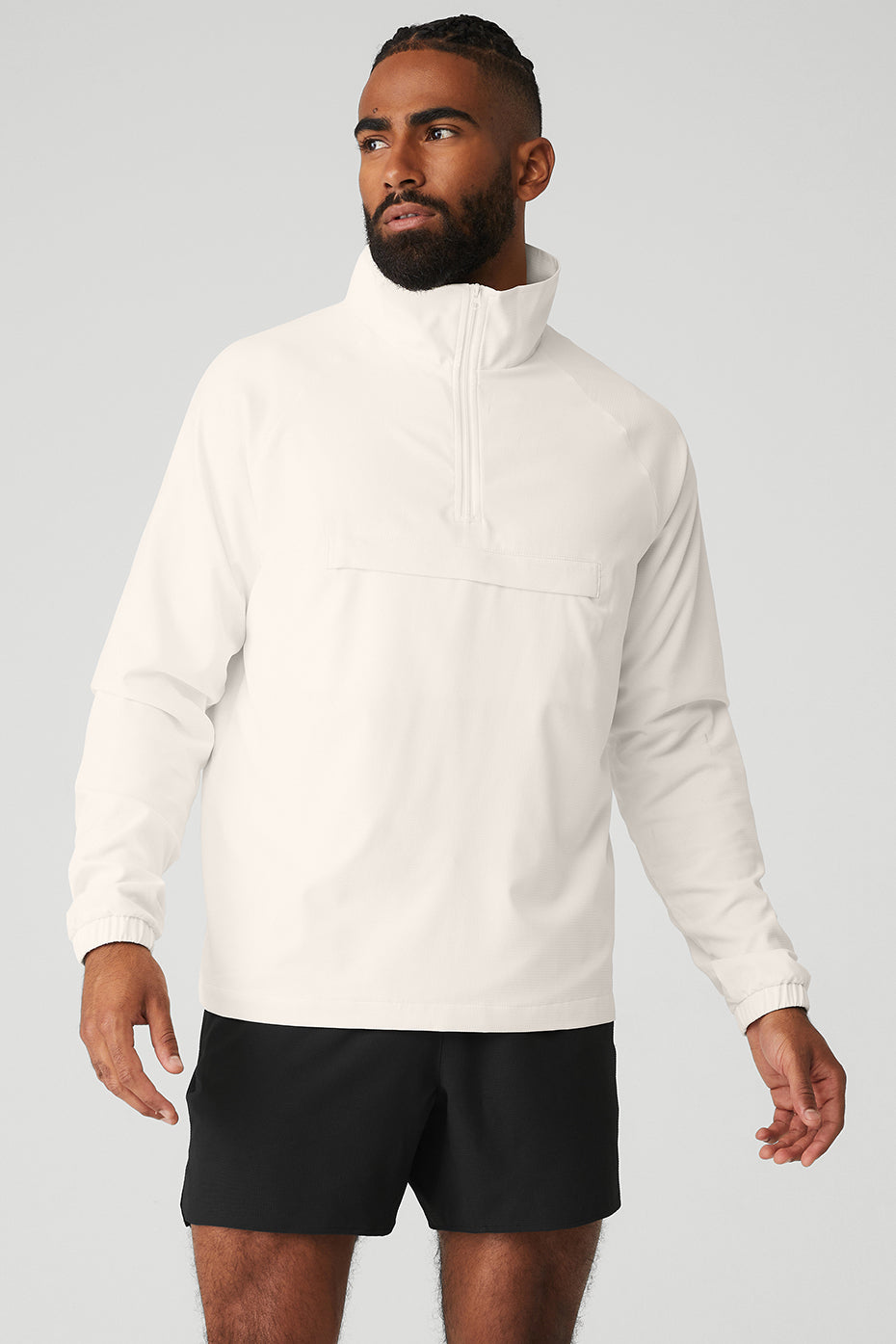 Ripstop 1/4 Zip On-Set Jacket - Ivory