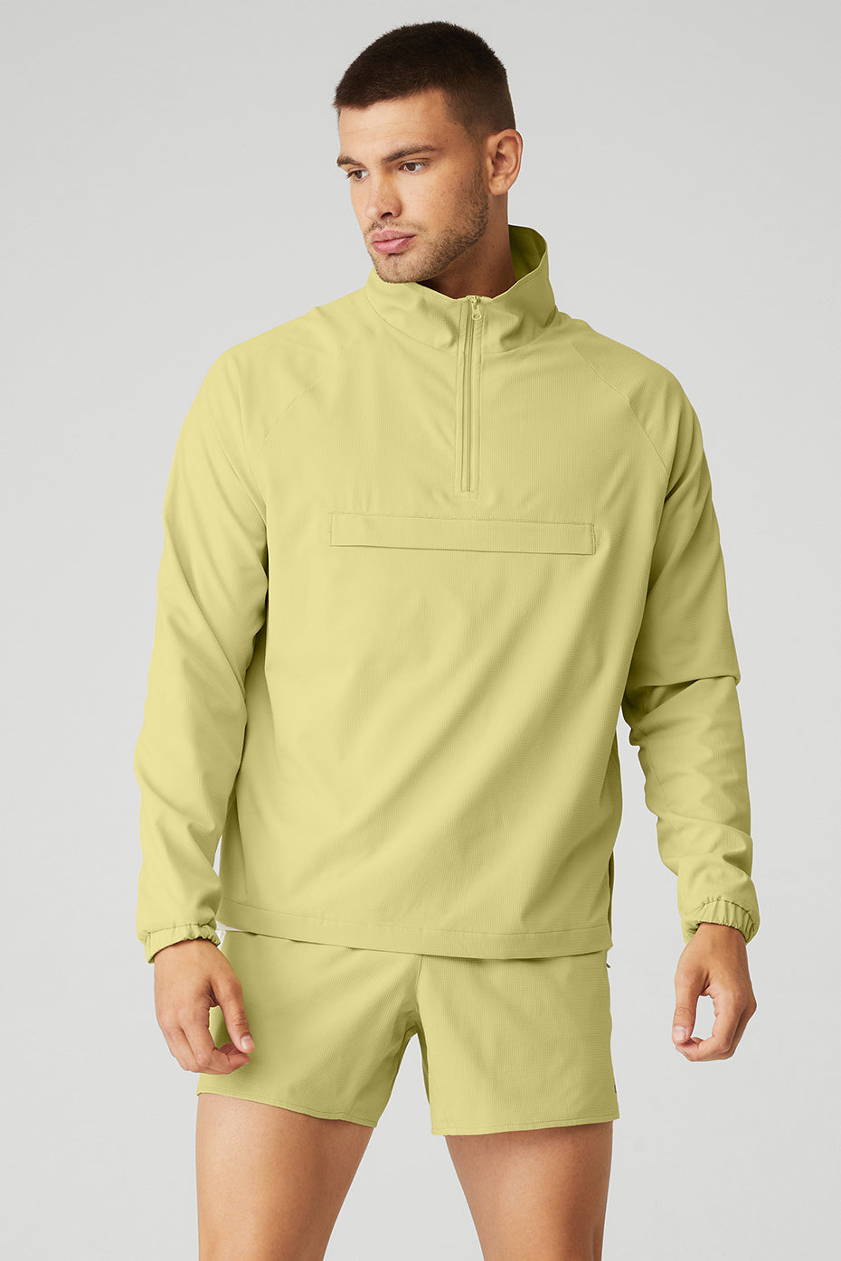 Ripstop 1/4 Zip On-Set Jacket - Dusty Yellow