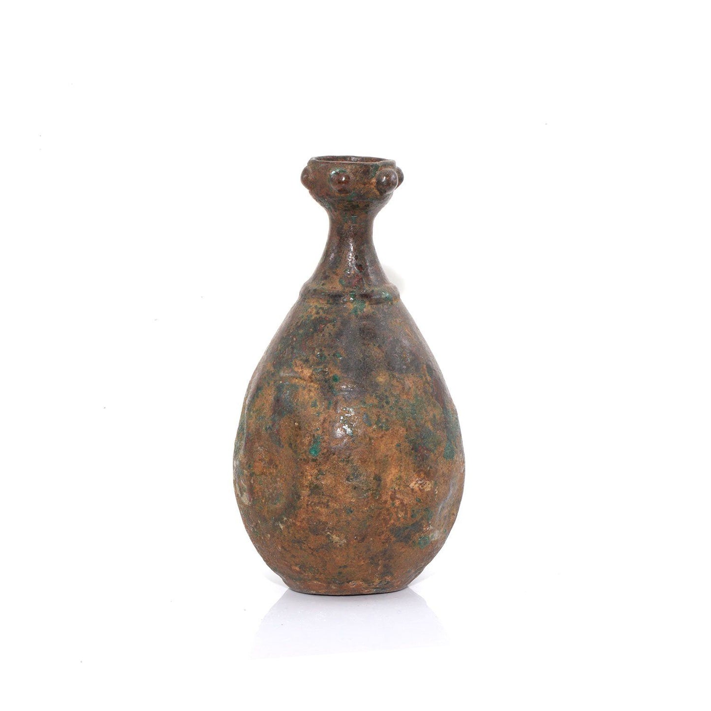 Eine frühislamische Ölflasche aus Bronze, ca. 10. Jahrhundert n. Chr.
