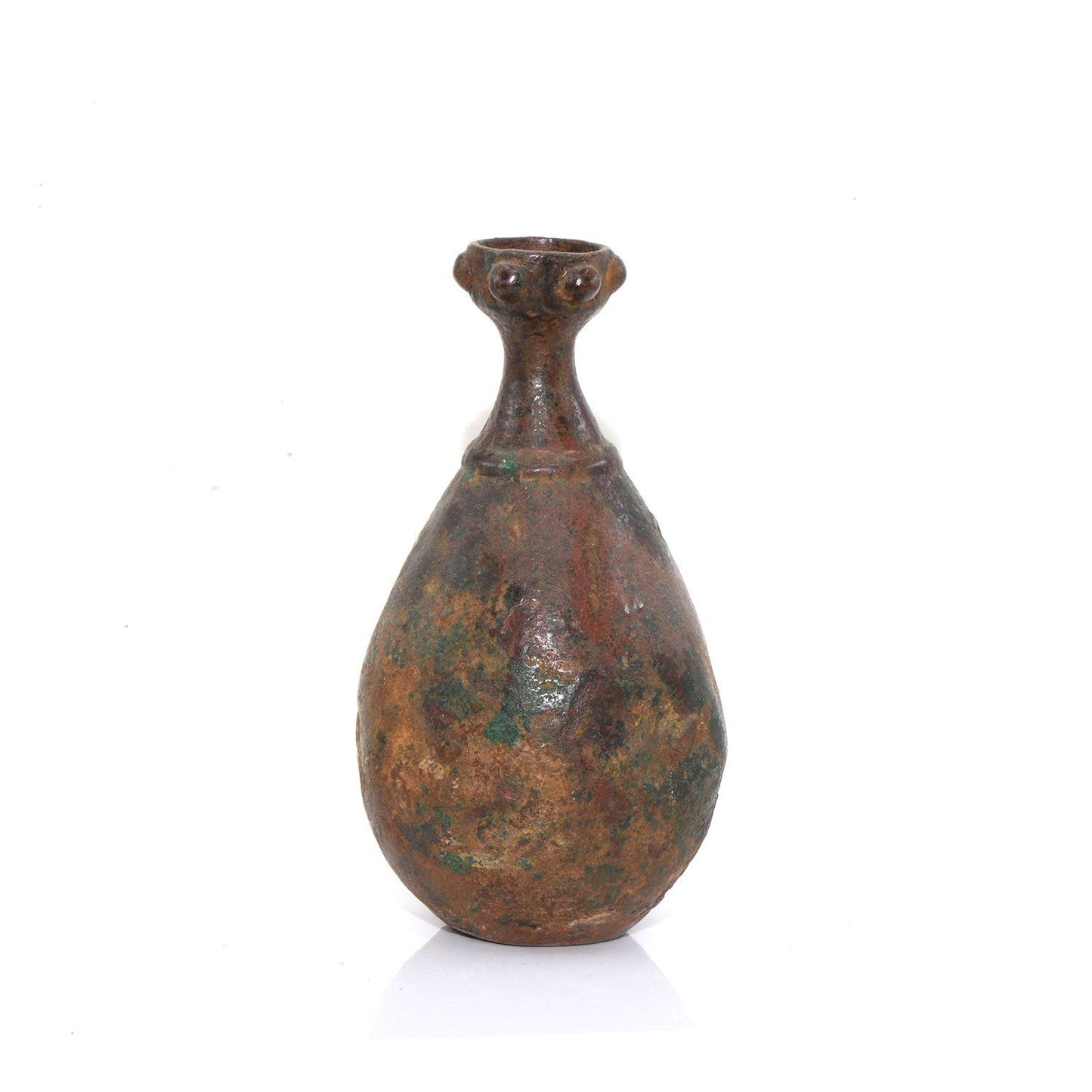 Eine frühislamische Ölflasche aus Bronze, ca. 10. Jahrhundert n. Chr.