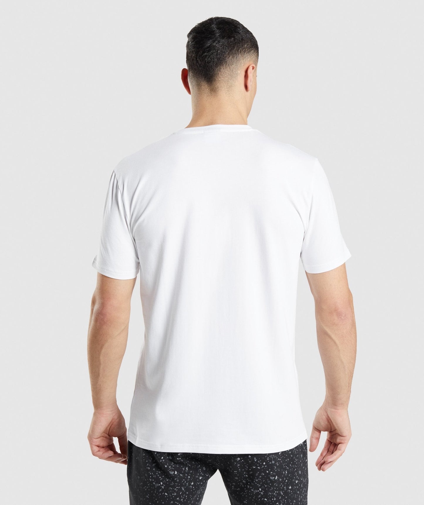 Gymshark Micro Print Block Infill T-Shirt - White