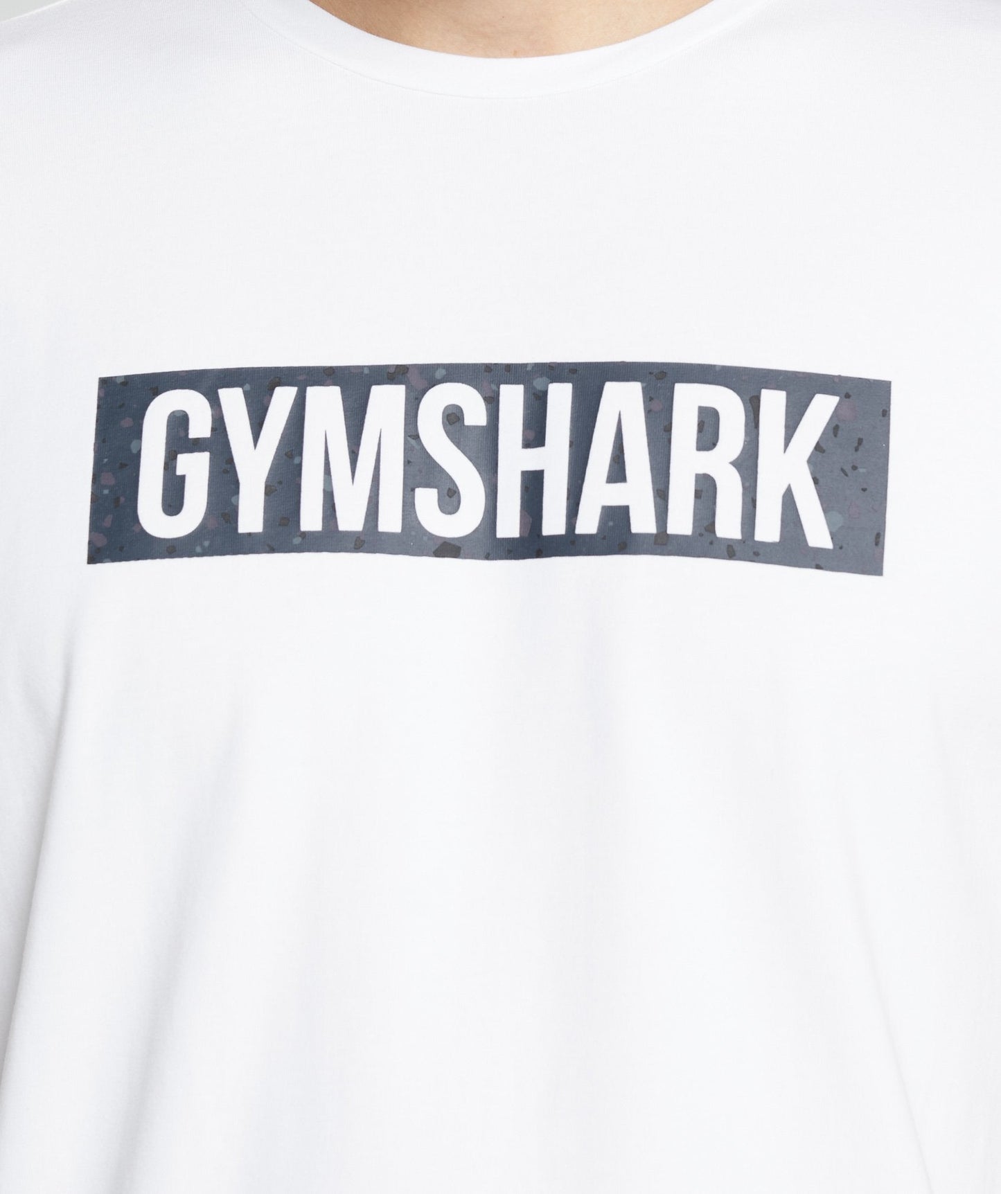 Gymshark Micro Print Block Infill T-Shirt - White