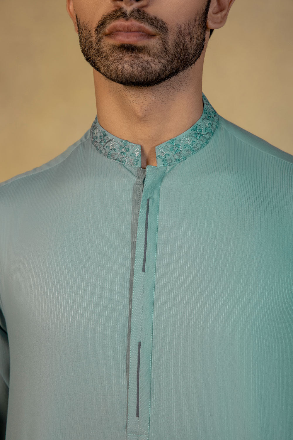 Embroidered Dobby Suit