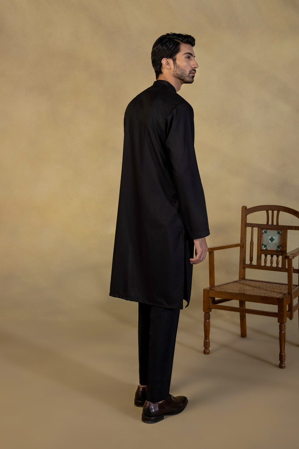 Embroidered Dobby Kurta
