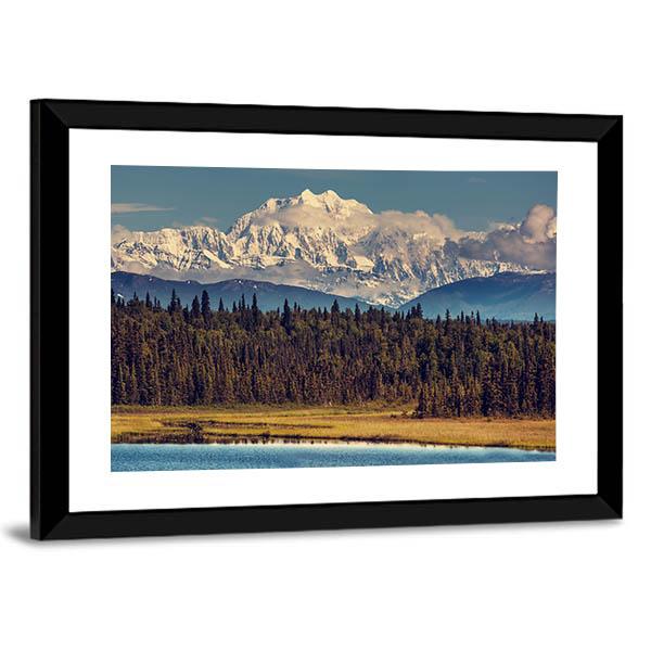 McKinley Peak Canvas Wall Art-1 Piece-Framed Print-20" x 16"-Tiaracle