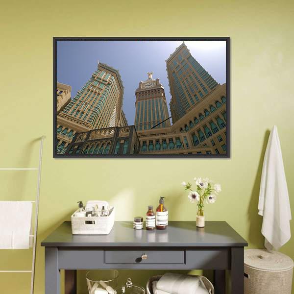 Mecca Clock Tower Canvas Wall Art-3 Horizontal-Gallery Wrap-25" x 16"-Tiaracle