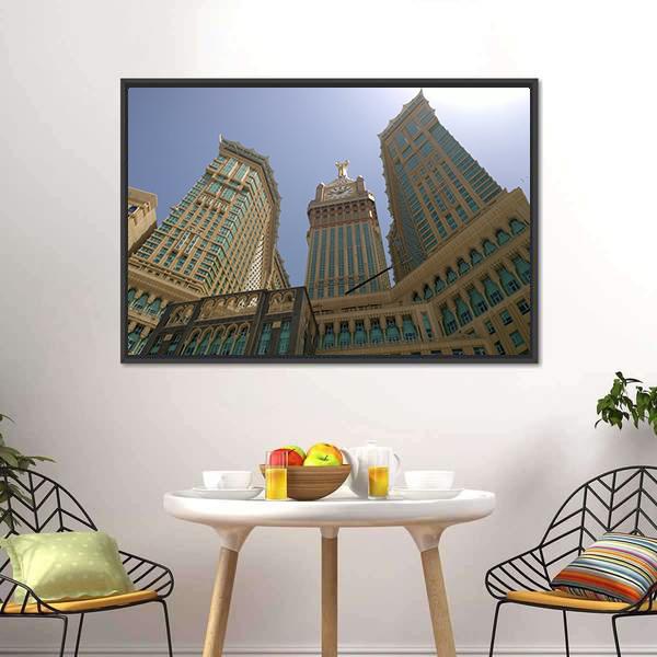 Mecca Clock Tower Canvas Wall Art-3 Horizontal-Gallery Wrap-25" x 16"-Tiaracle