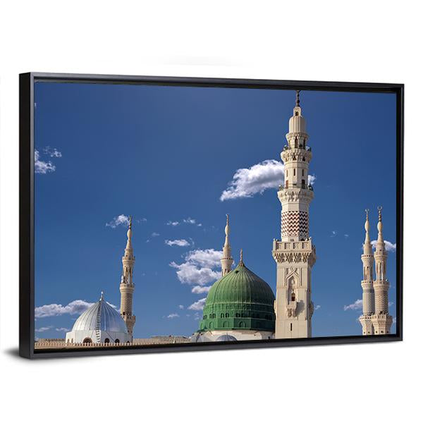 Medinah Mosque Canvas Wall Art-1 Piece-Floating Frame-24" x 16"-Tiaracle