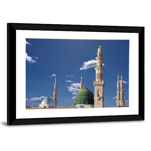 Medinah Mosque Canvas Wall Art-1 Piece-Framed Print-20" x 16"-Tiaracle