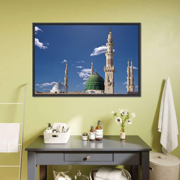 Medinah Mosque Canvas Wall Art-3 Horizontal-Gallery Wrap-25" x 16"-Tiaracle