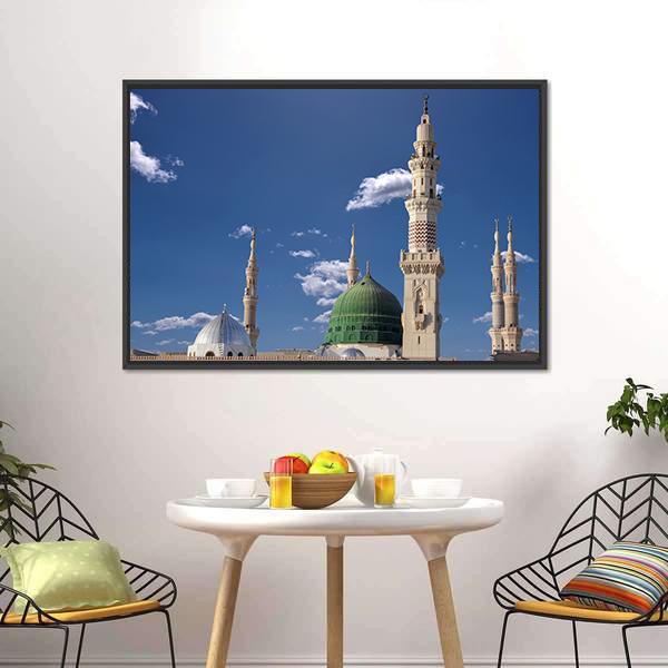 Medinah Mosque Canvas Wall Art-3 Horizontal-Gallery Wrap-25" x 16"-Tiaracle