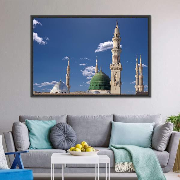 Medinah Mosque Canvas Wall Art-3 Horizontal-Gallery Wrap-25" x 16"-Tiaracle