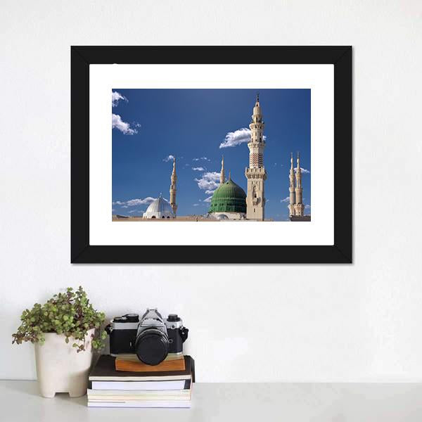 Medinah Mosque Canvas Wall Art-3 Horizontal-Gallery Wrap-25" x 16"-Tiaracle