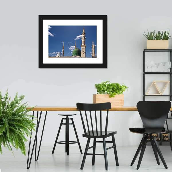 Medinah Mosque Canvas Wall Art-3 Horizontal-Gallery Wrap-25" x 16"-Tiaracle