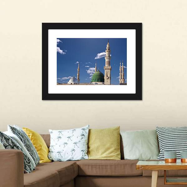 Medinah Mosque Canvas Wall Art-3 Horizontal-Gallery Wrap-25" x 16"-Tiaracle