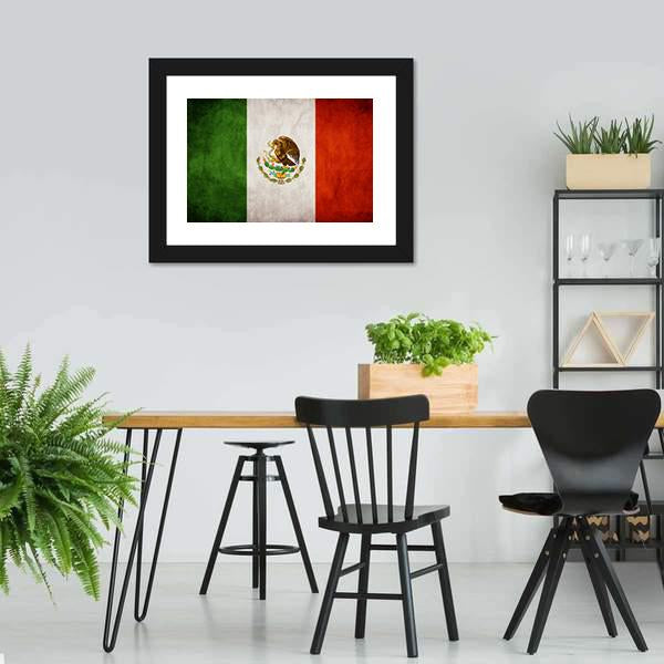 Mexican Flag Canvas Wall Art-3 Horizontal-Gallery Wrap-25" x 16"-Tiaracle