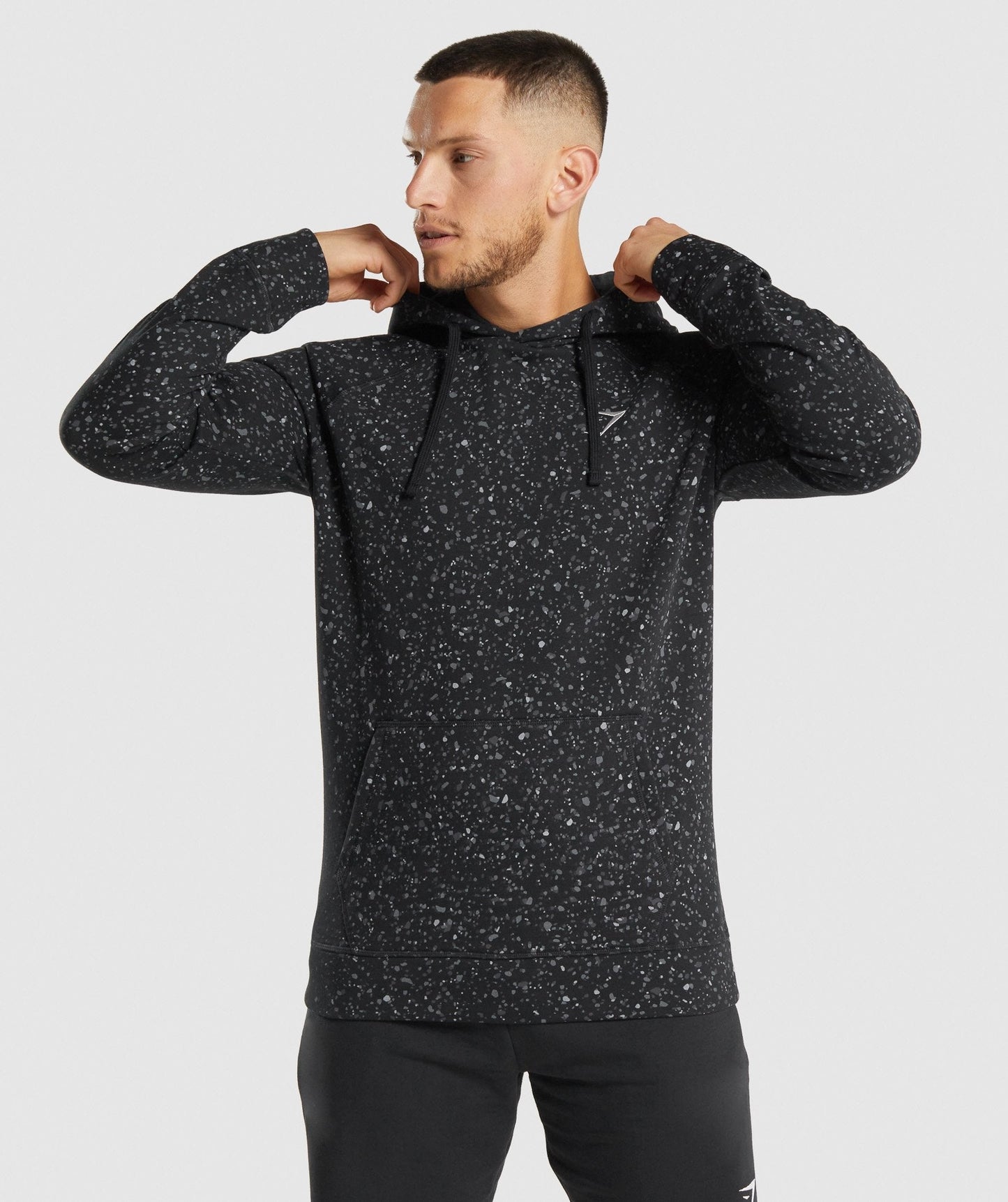 Gymshark Micro Print Hoodie - Black