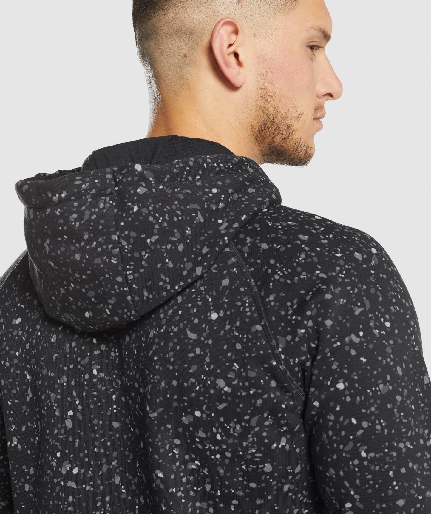 Gymshark Micro Print Hoodie - Black