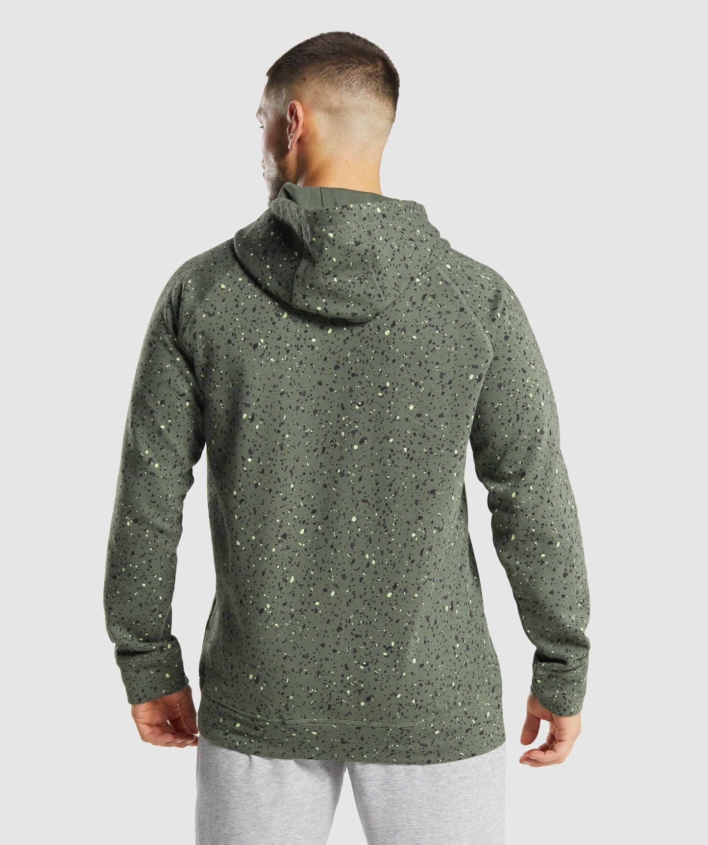 Gymshark Micro Print Hoodie - Green