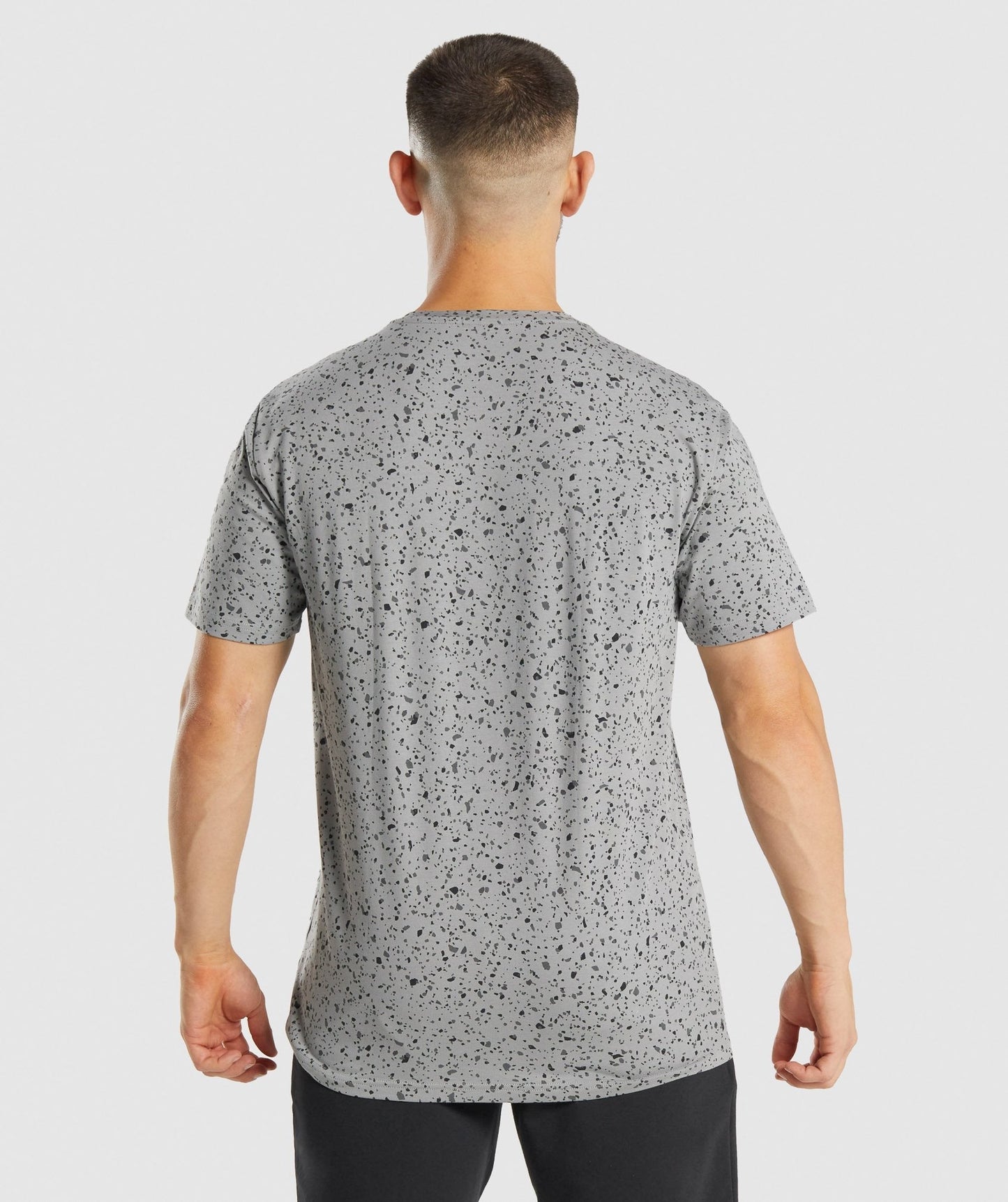 Gymshark Micro Print T-Shirt - Light Grey