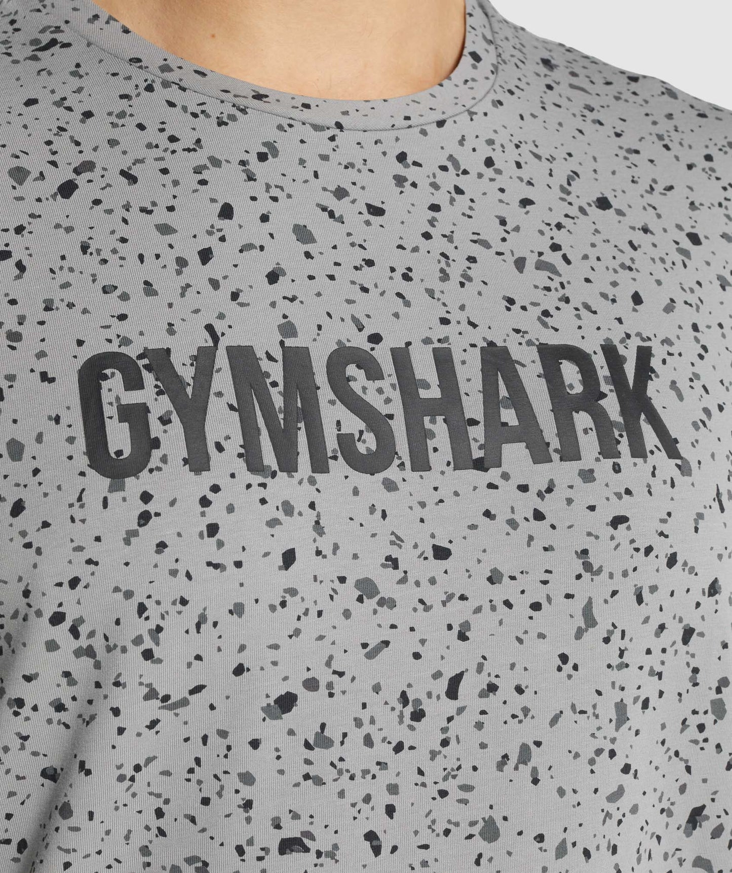 Gymshark Micro Print T-Shirt - Light Grey